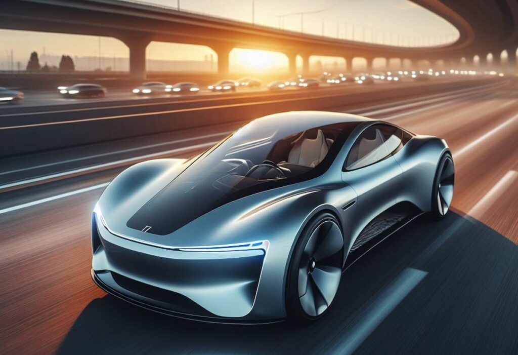 voiture électrique futuriste